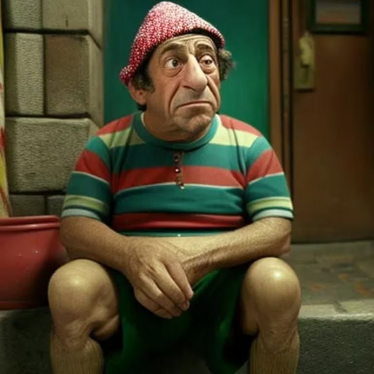 Comedia clásica de televisión.  Roberto Gómez Bolaños, al igual que El Chavo, enfrenta situaciones cómicas en el barrio, a pesar de ser adulto.