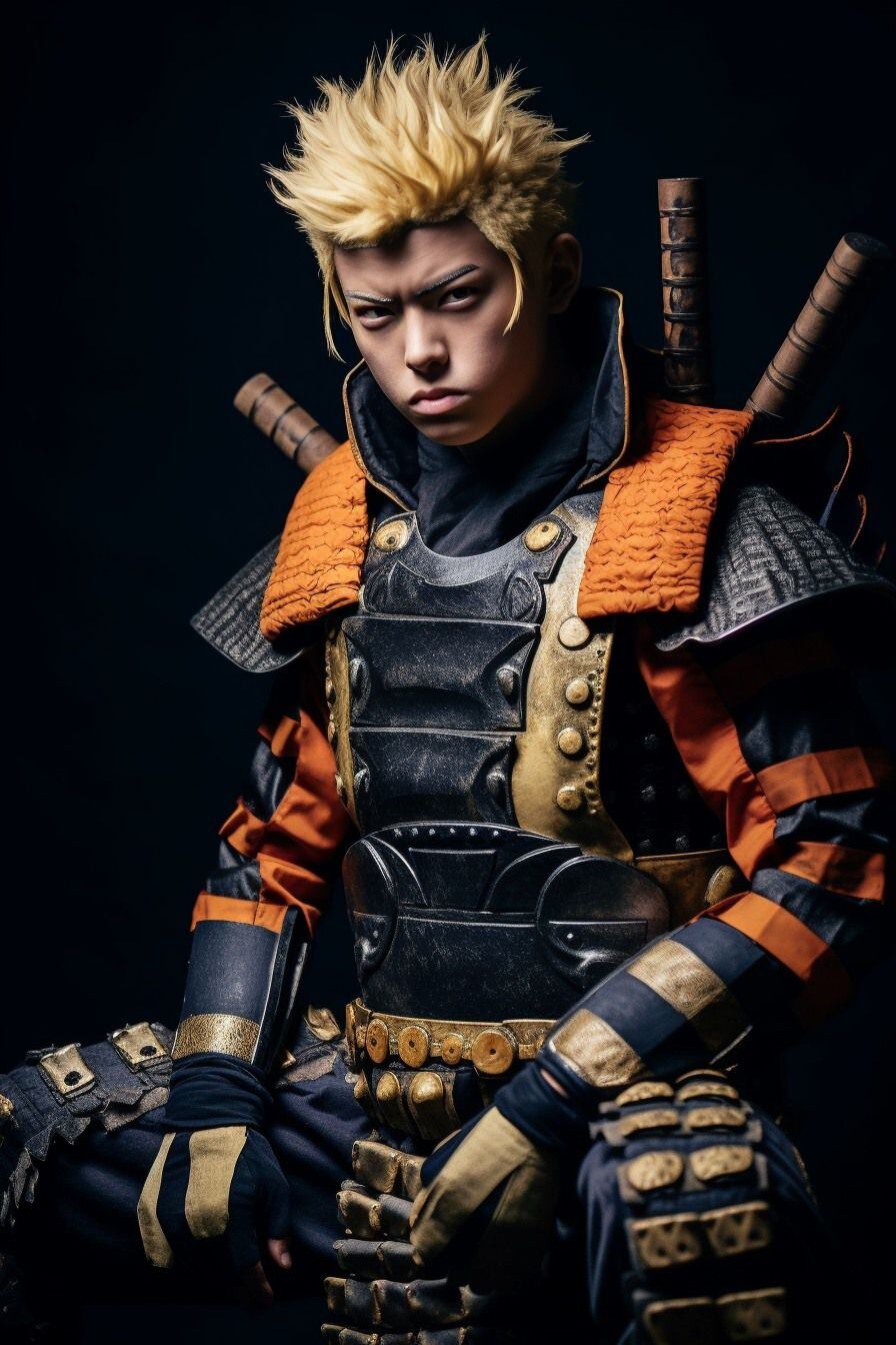 La inteligencia artificial recreó a Naruto como un samurái en acción real