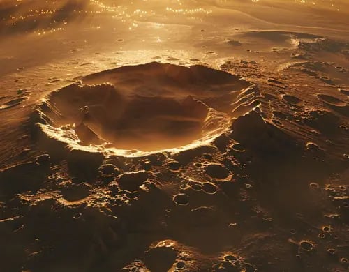 Descubren volcán gigantesco en Marte que podría albergar señales de vida