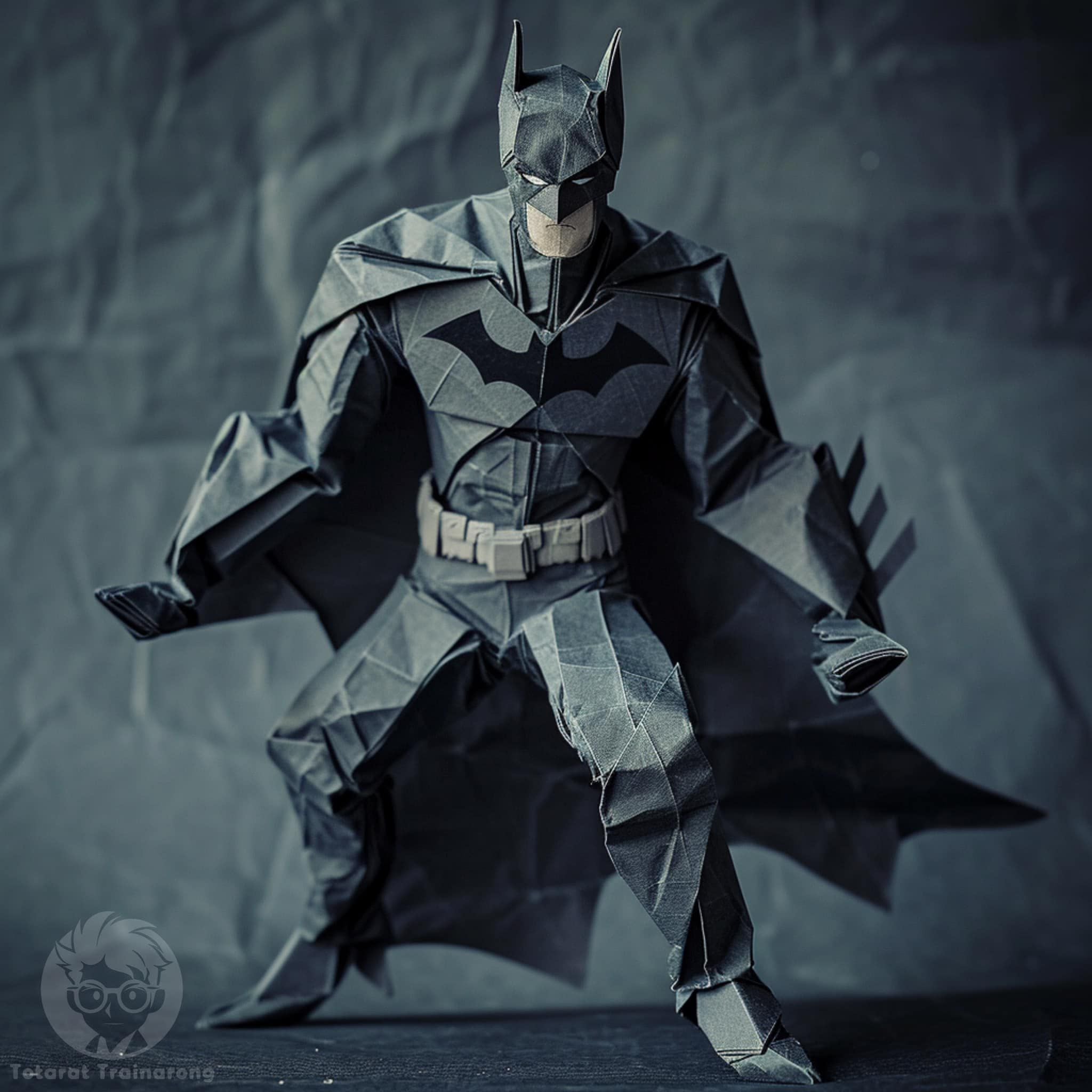 Batman en estilo origami según una IA