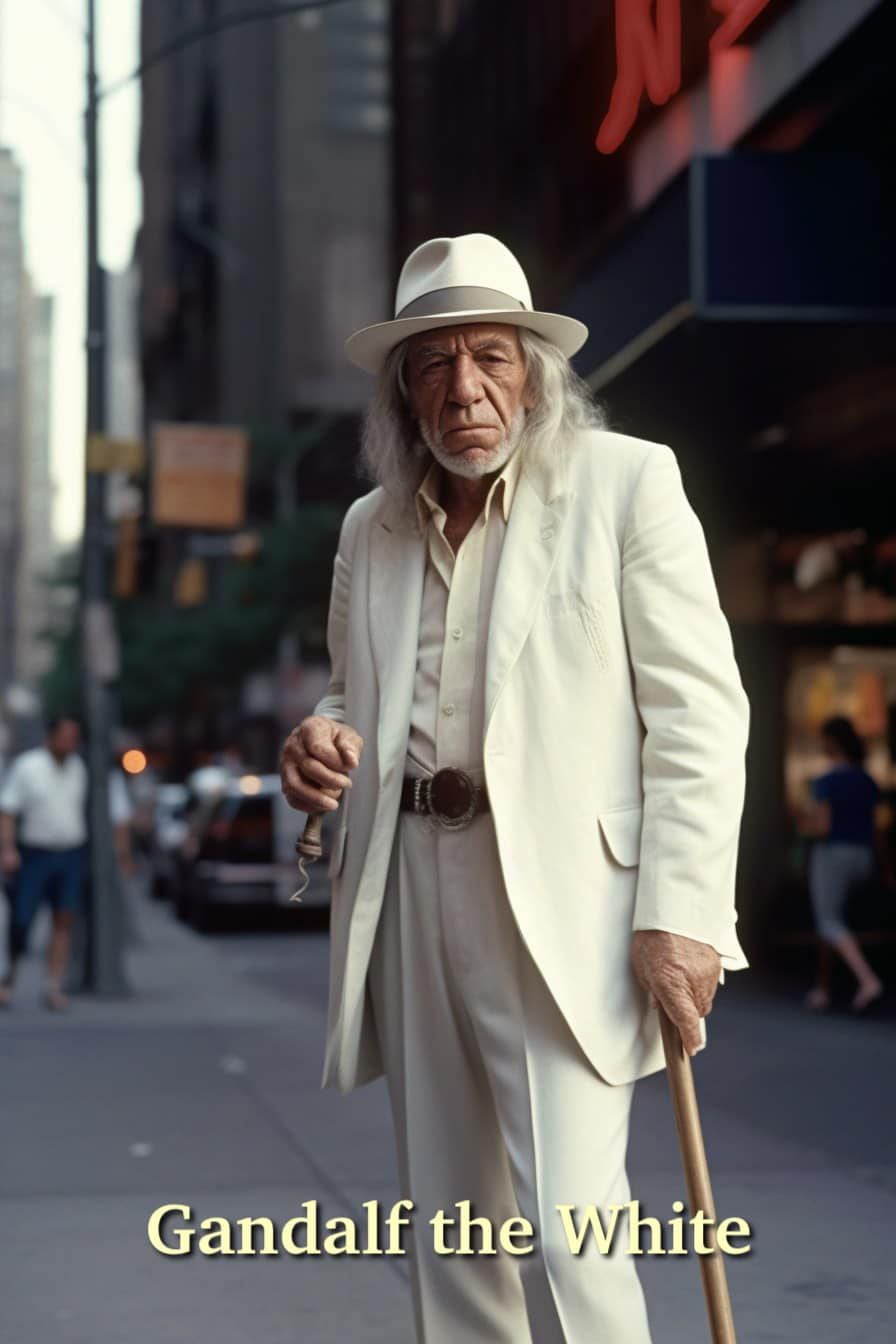 Scorsese imaginaría a Gandalf como un gangster de traje blanco.