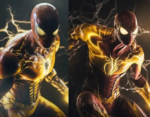 Así se vería la fusión de Spiderman y Flash según una inteligencia artificial
