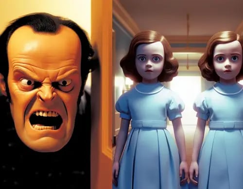 Inteligencia artificial recrea cómo se vería “The Shining” en estilo Pixar