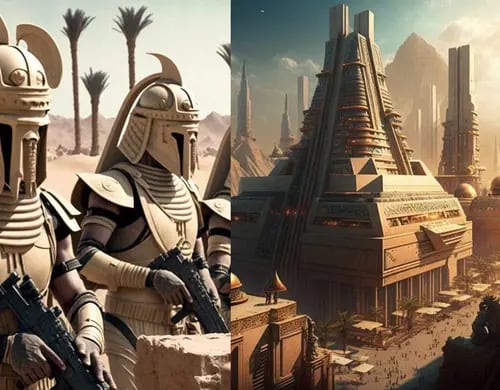 Así se vería el Antiguo Egipto si nunca hubiera caído según una inteligencia artificial