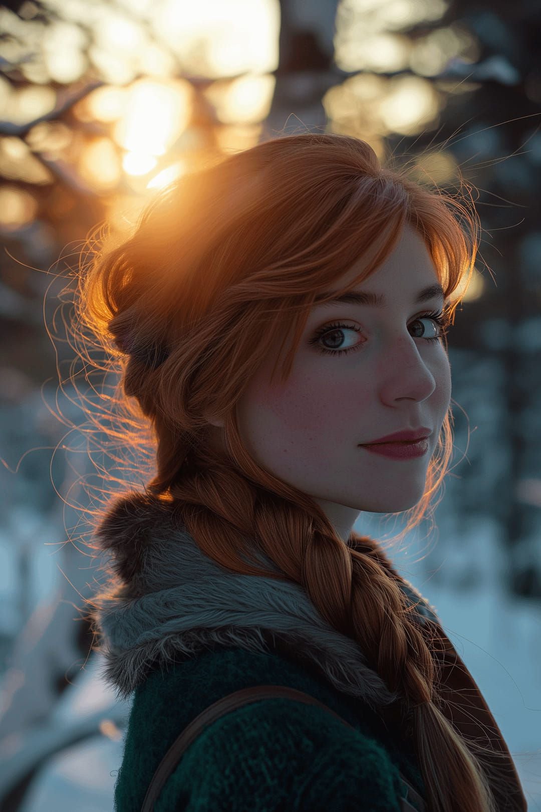 Anna de Frozen en la vida real según una IA