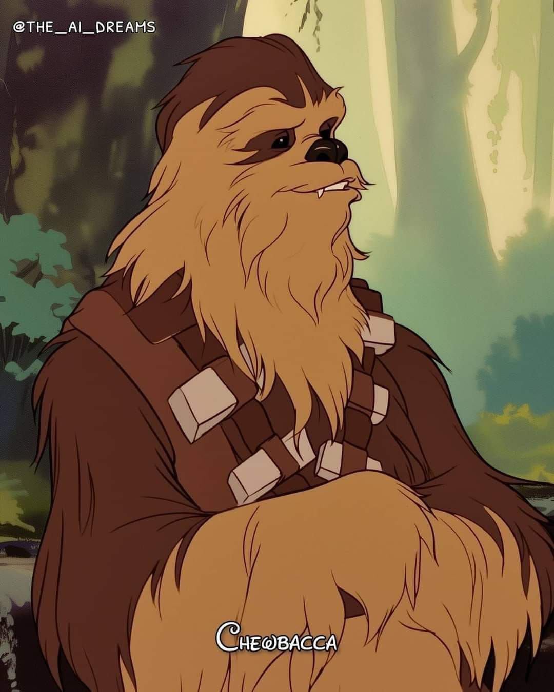 Chewbacca en versión Disney según una IA