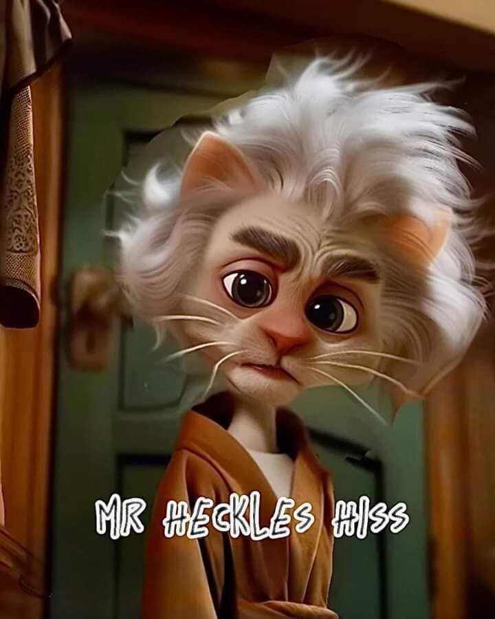 Mr Heckles en versión gato según una IA
