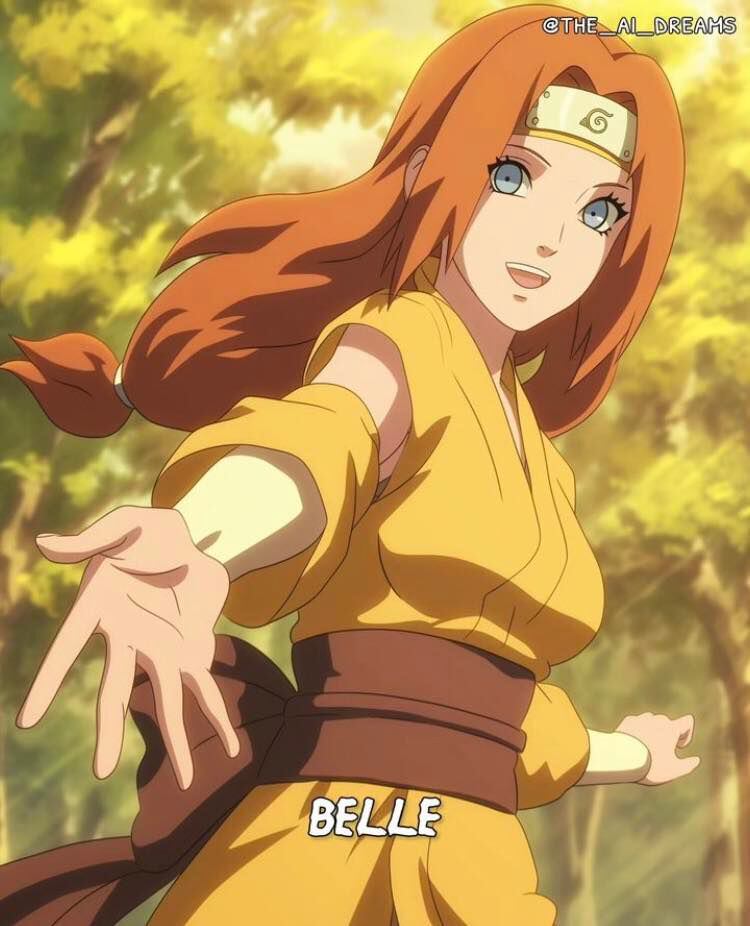 Bella en estilo de Naruto según una IA