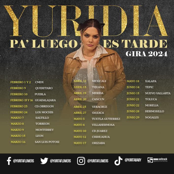 ¡Yuridia viene a Sonora! Se presentará en Hermosillo, Ciudad Obregón y