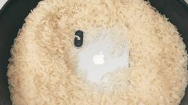 Meter tu iPhone mojado en arroz no sirve para nada, según Apple