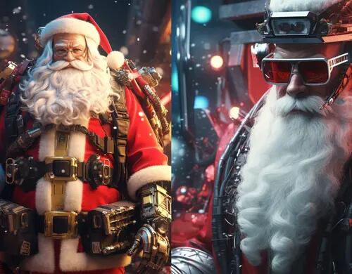 Navidad: inteligencia artificial imagina una versión de ciencia ficción de Santa Claus