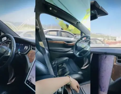 Tesla Monterrey: Joven presume cómo su auto se conduce “solo” en la capital regiomontana (VIDEO)