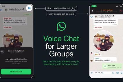 WhatsApp lanza los chats de voz para los grupos grandes