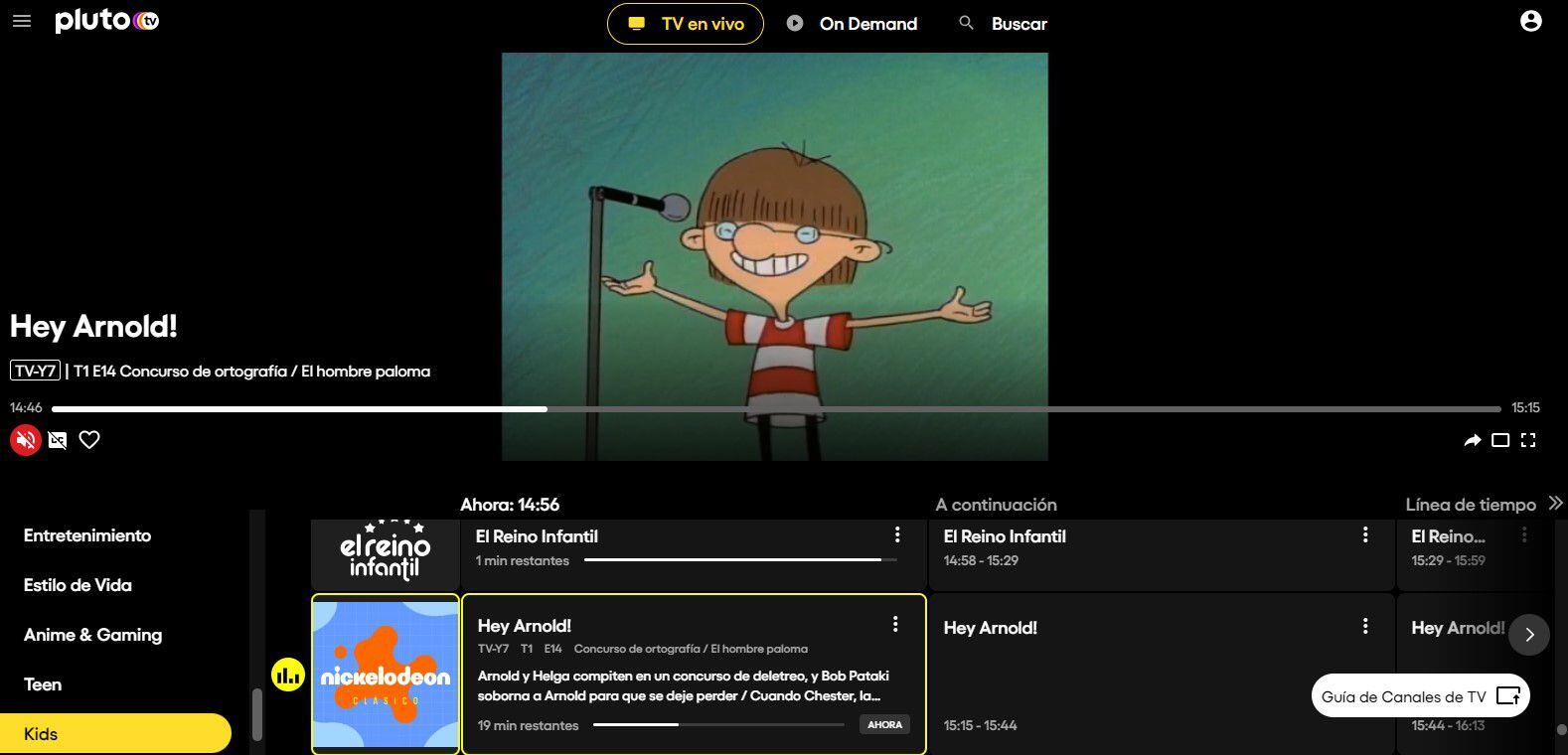 Nickelodeon.  Hola, Arnold.  Serie
