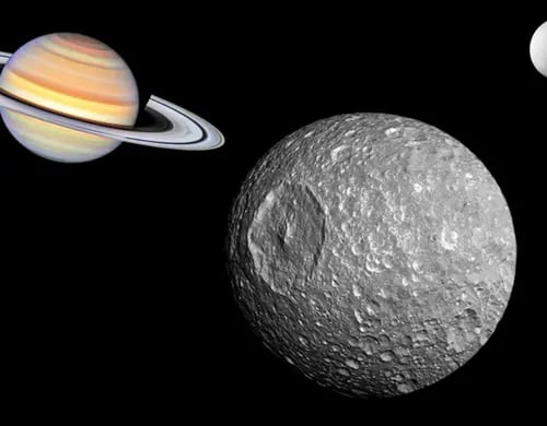 Luna Mimas, la “Estrella de la Muerte” de Saturno, esconde un océano subterráneo, según estudio