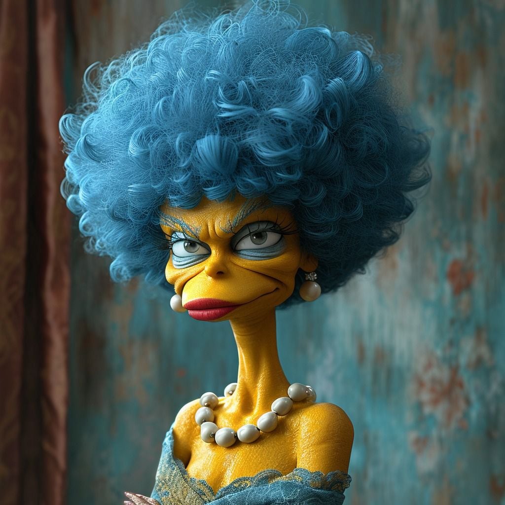 Marge Simpson según la IA