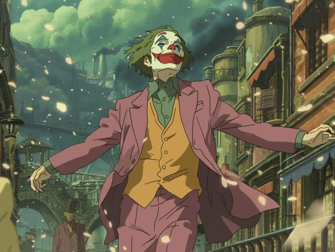 Joker en estilo Ghibli según una IA