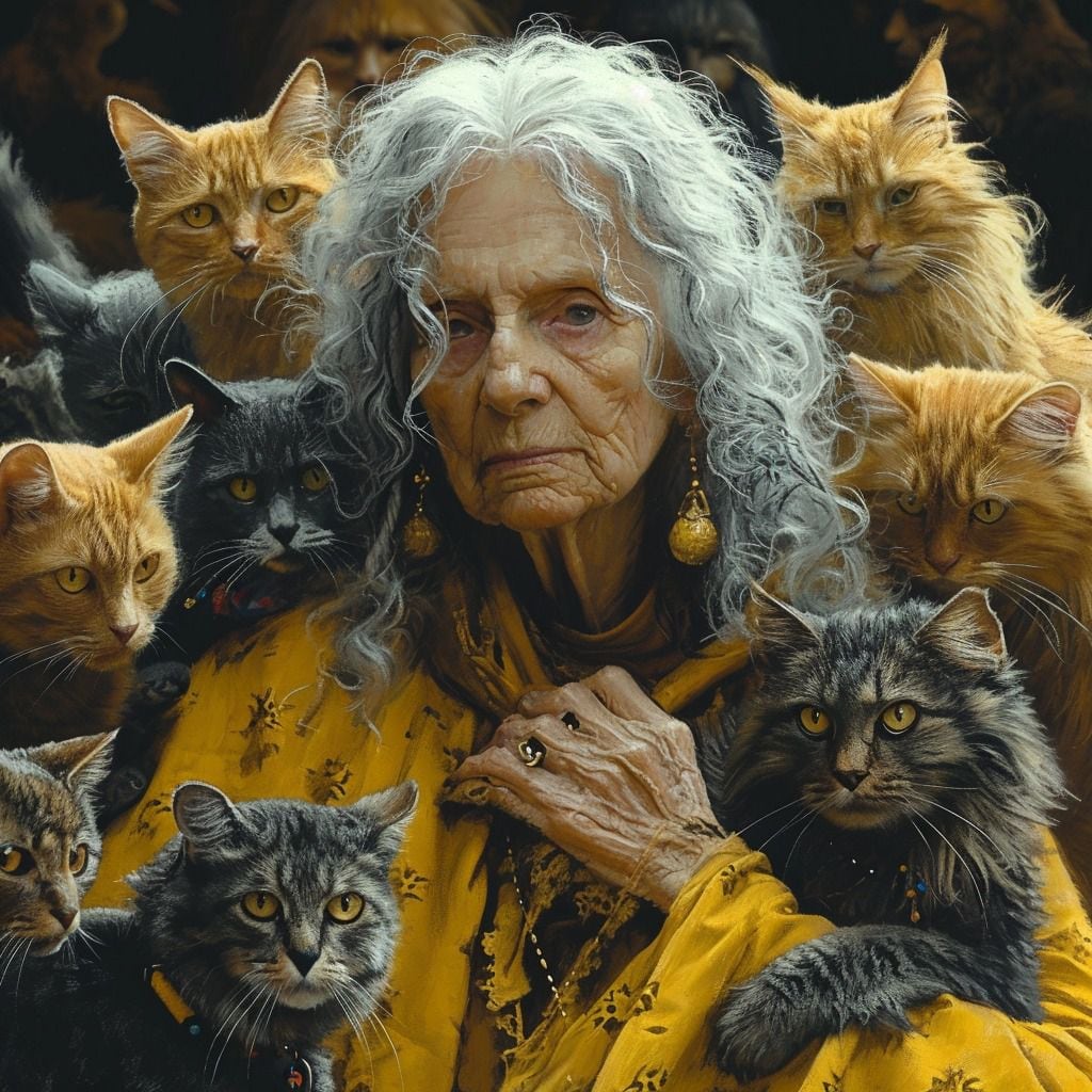 Loco por los gatos.  Los Simpson.