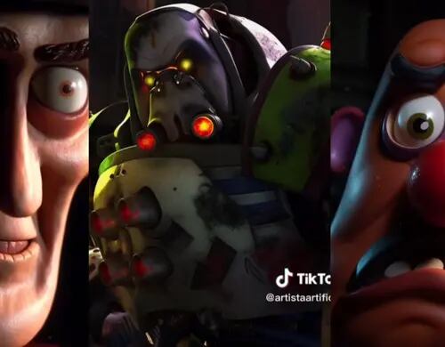 Así se verían los personajes de “Toy Story” en una película de terror según una inteligencia artificial