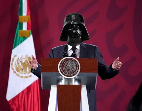 Ni Clauda, ni Xóchitl: Así se vería Darth Vader como presidente de México, según IA