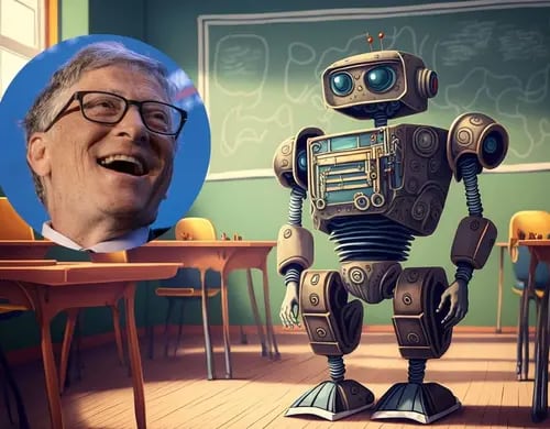 Inteligencia Artificial podría enseñar a leer y escribir en 18 meses, según Bill Gates