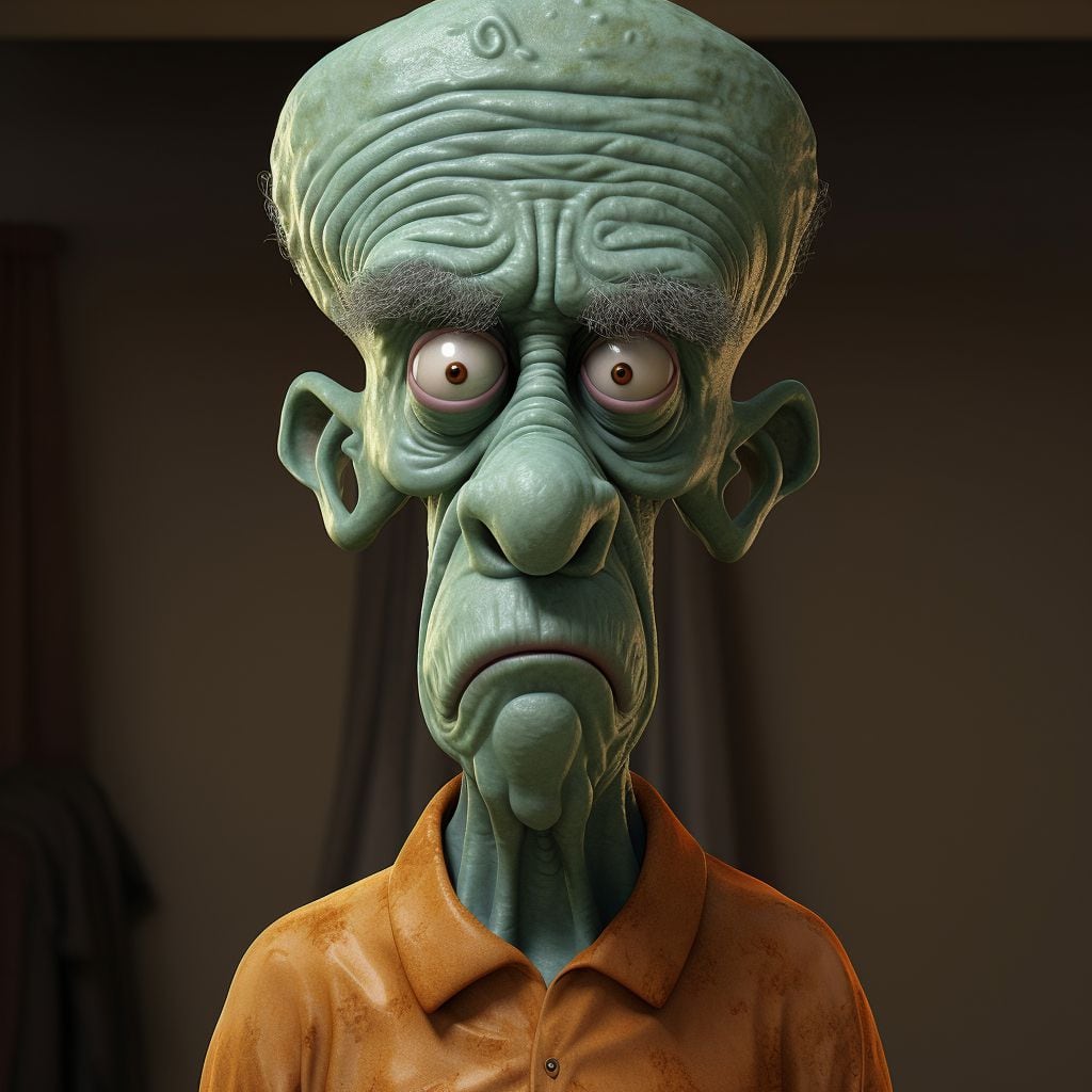 Calamardo.  Bob Esponja.  AI