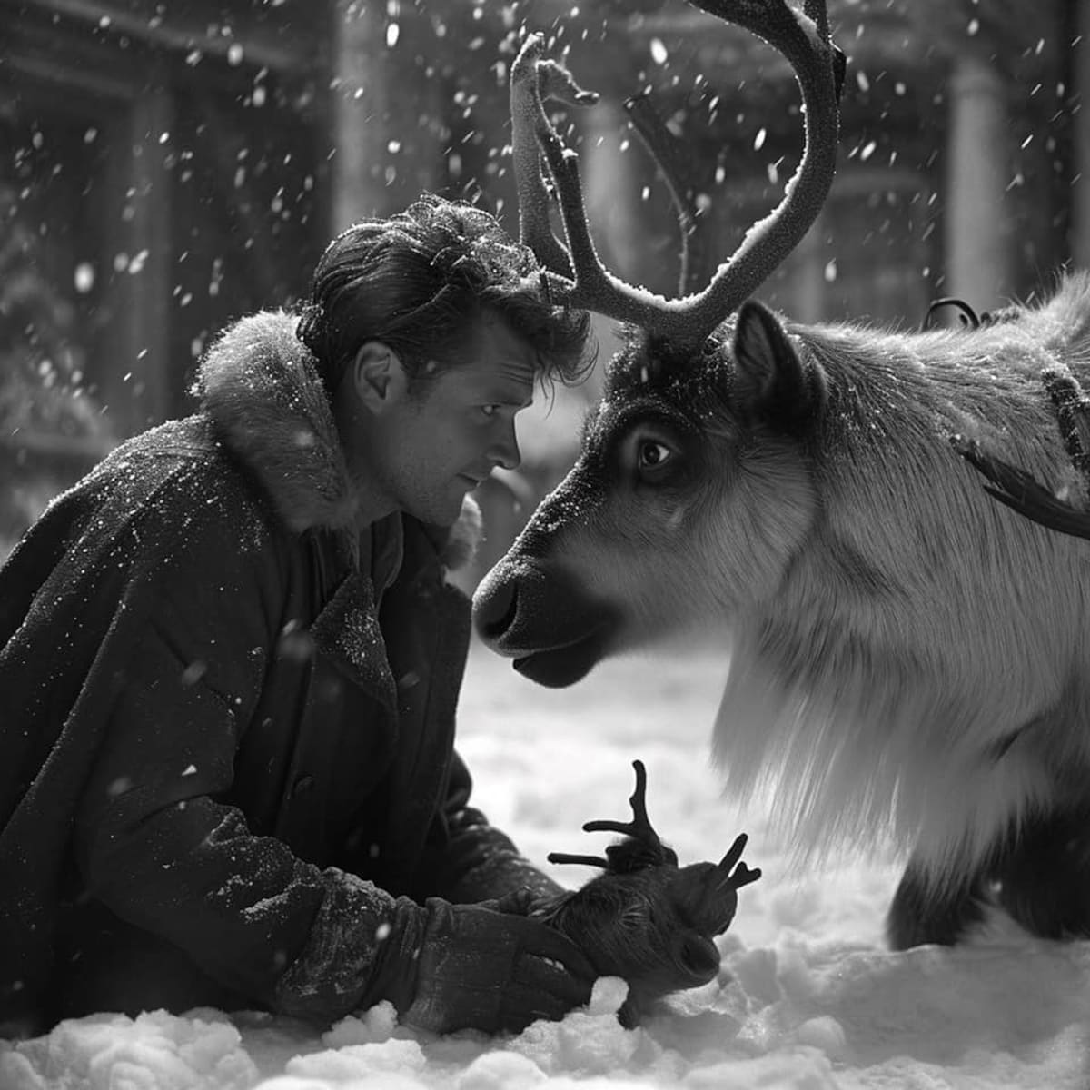 Sven y Kristoff en noir estilo