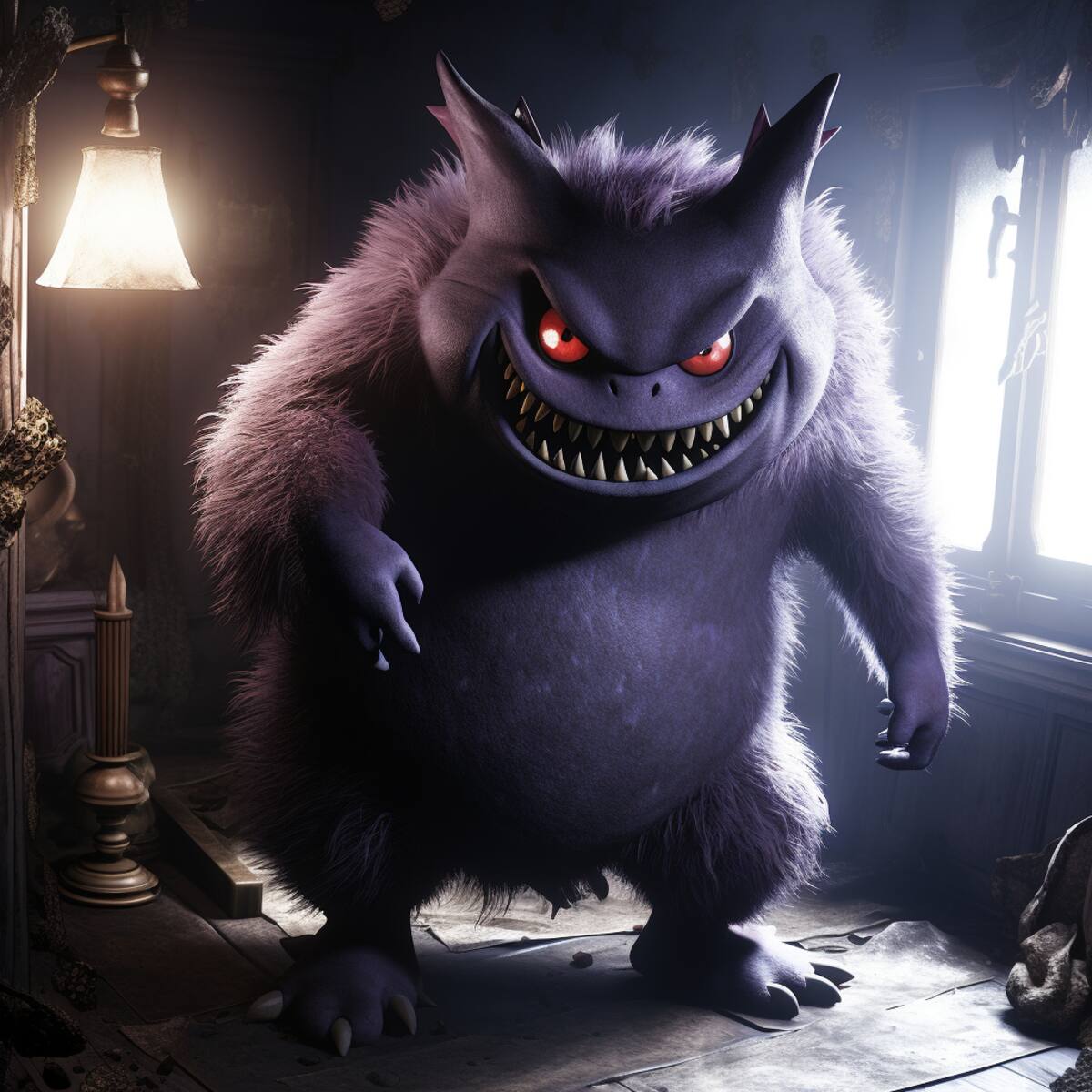 Gengar puede mimetizarse con las sombras, volviéndose invisible. Este truco le permite acechar a sus presas desde la oscuridad antes de lanzar sus poderosos ataques.