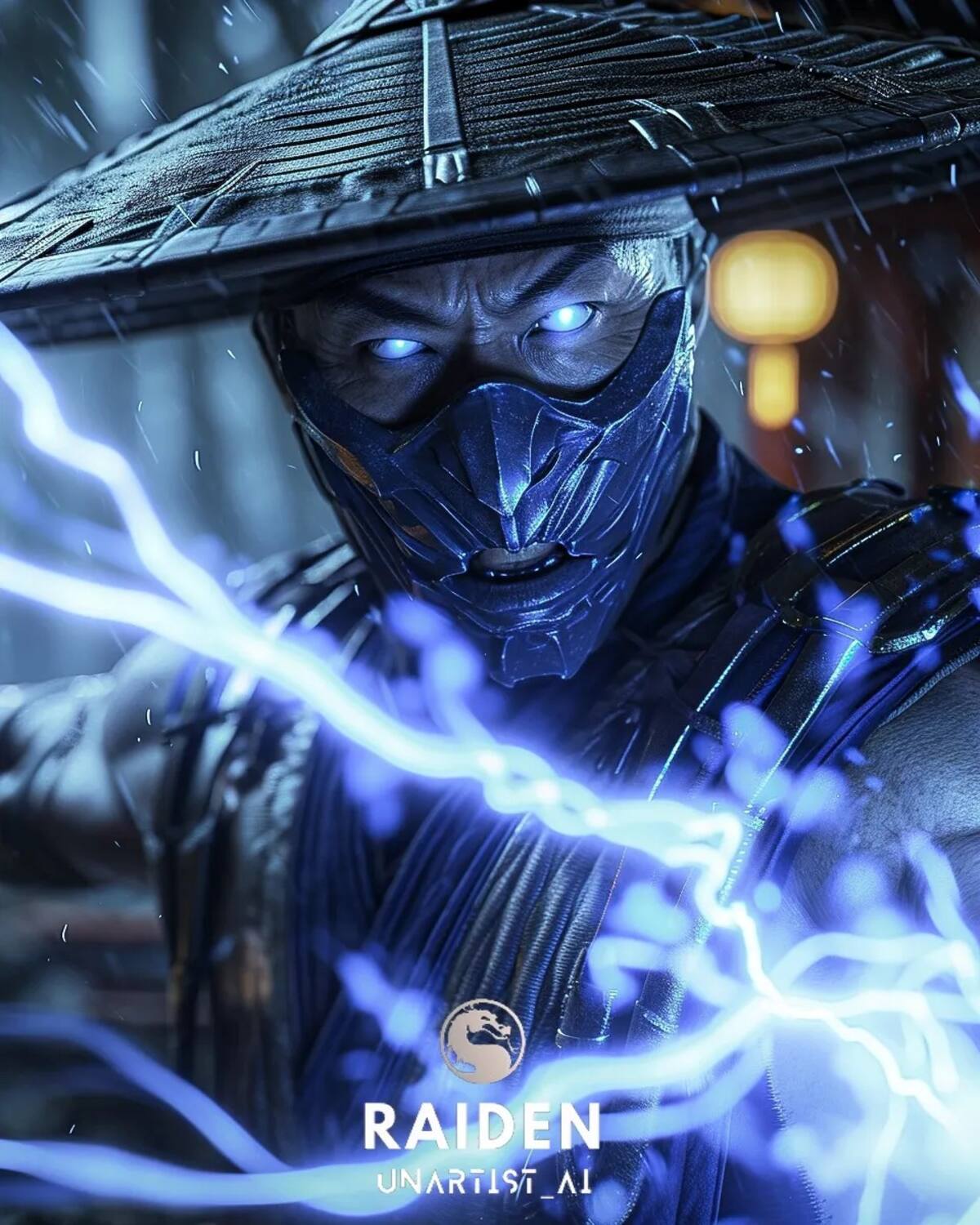 Raiden genera torbellinos eléctricos para defensa y combos devastadores.