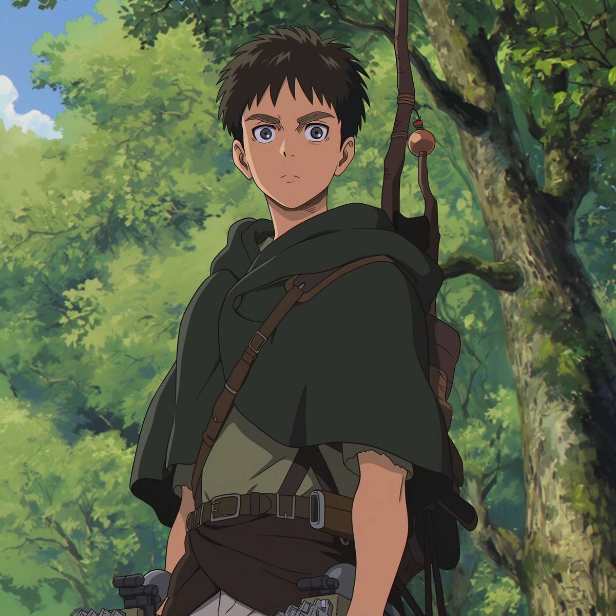 Eren en versión Ghibli según una IA