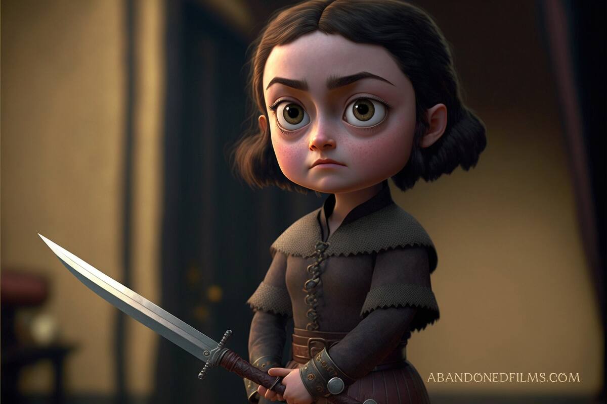 Arya en estilo pixar según una IA