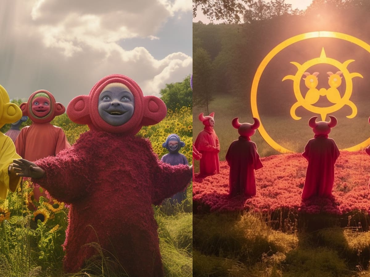 Inteligencia artificial recrea a los "Teletubbies" en el universo de Midsommar