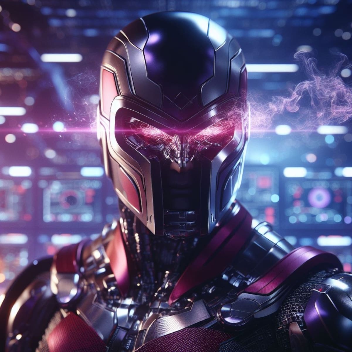 Magneto de los X-Men: así se verían los personajes en forma Cyberpunk según una IA.