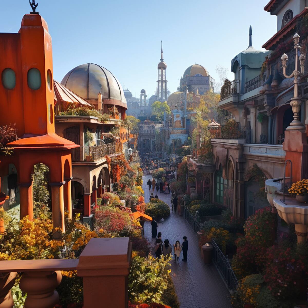 Inspirado en sitios con una gran tradición arquitectónica como los pueblos mágicos o Guanajuato, la avenida principal de Disney Ciudad de México sería un deleite a los ojos.