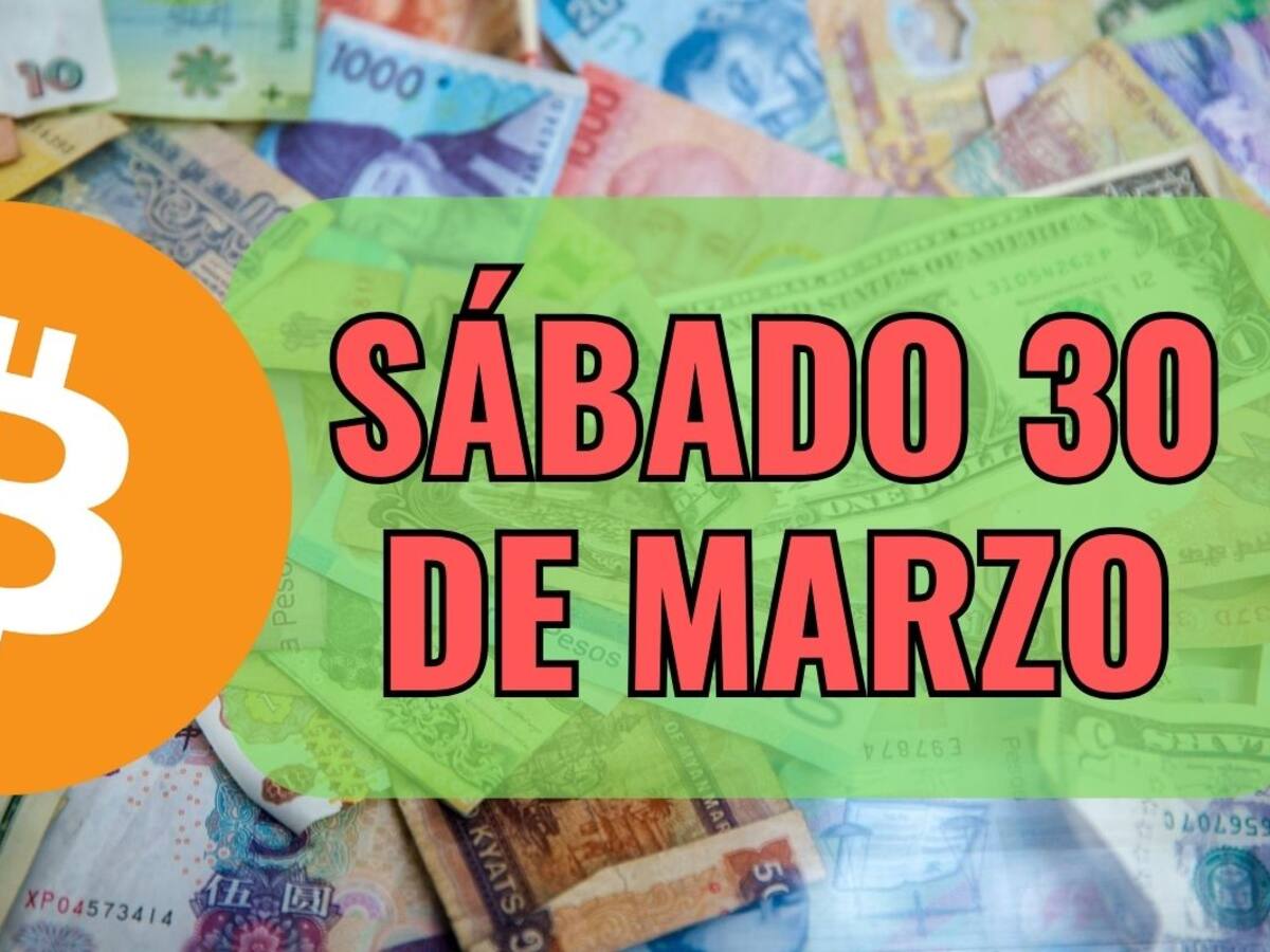 Precio del Bitcoin y las principales criptomonedas hoy sábado 30 de marzo