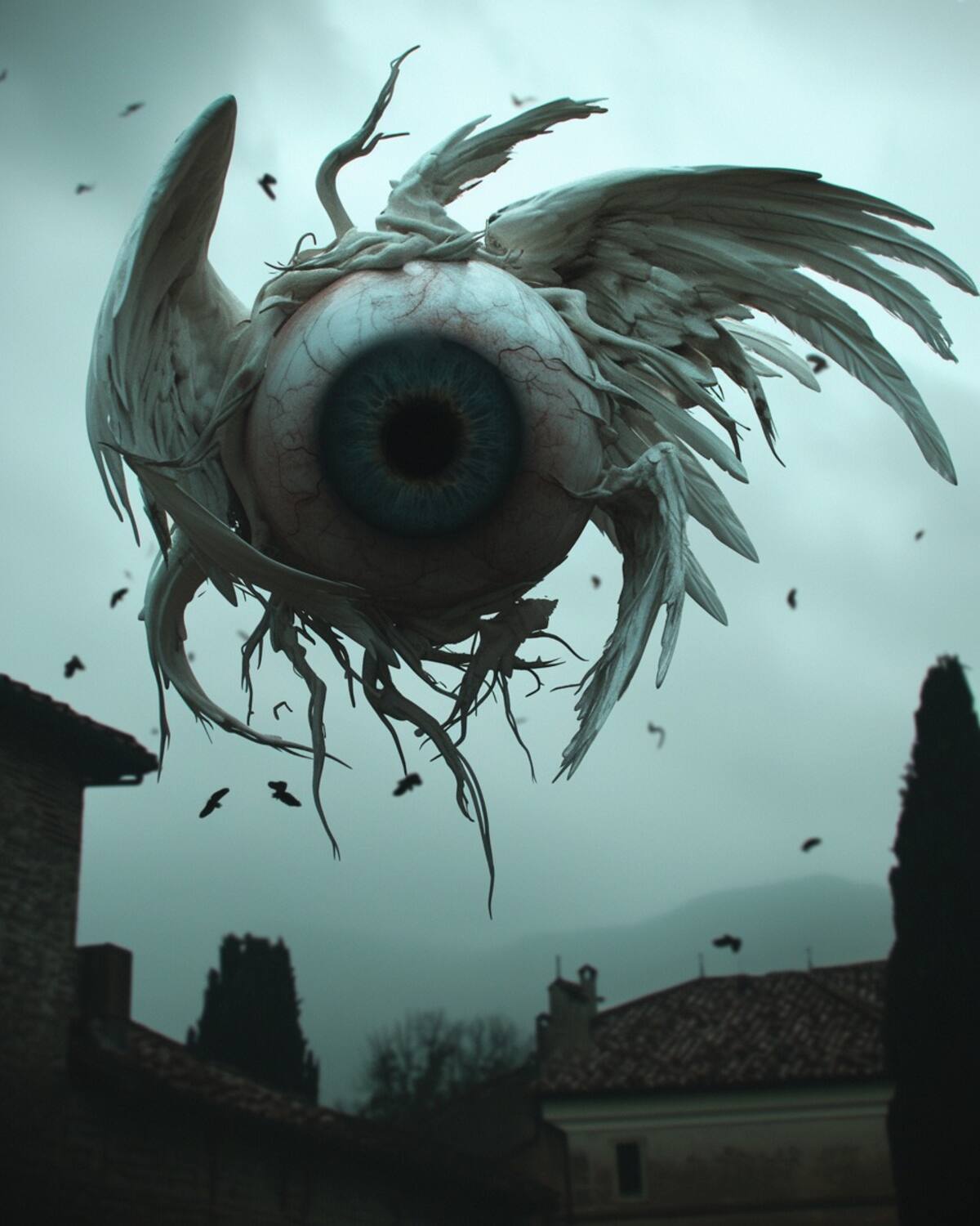Querubin volando según una IA