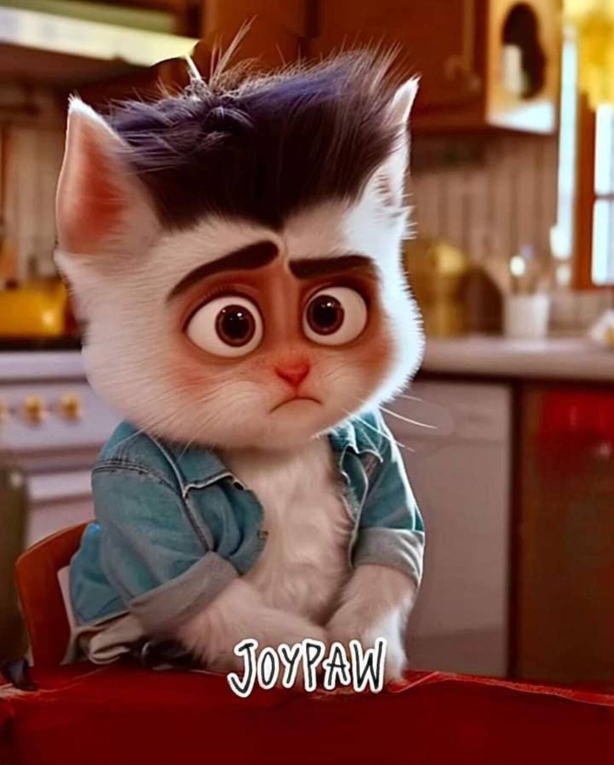 Joey en versión gato según una IA