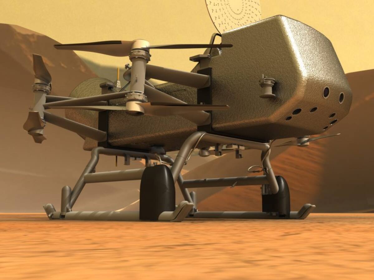 Dragonfly: la nave del tamaño de un auto que explorará la luna más grande de Saturno