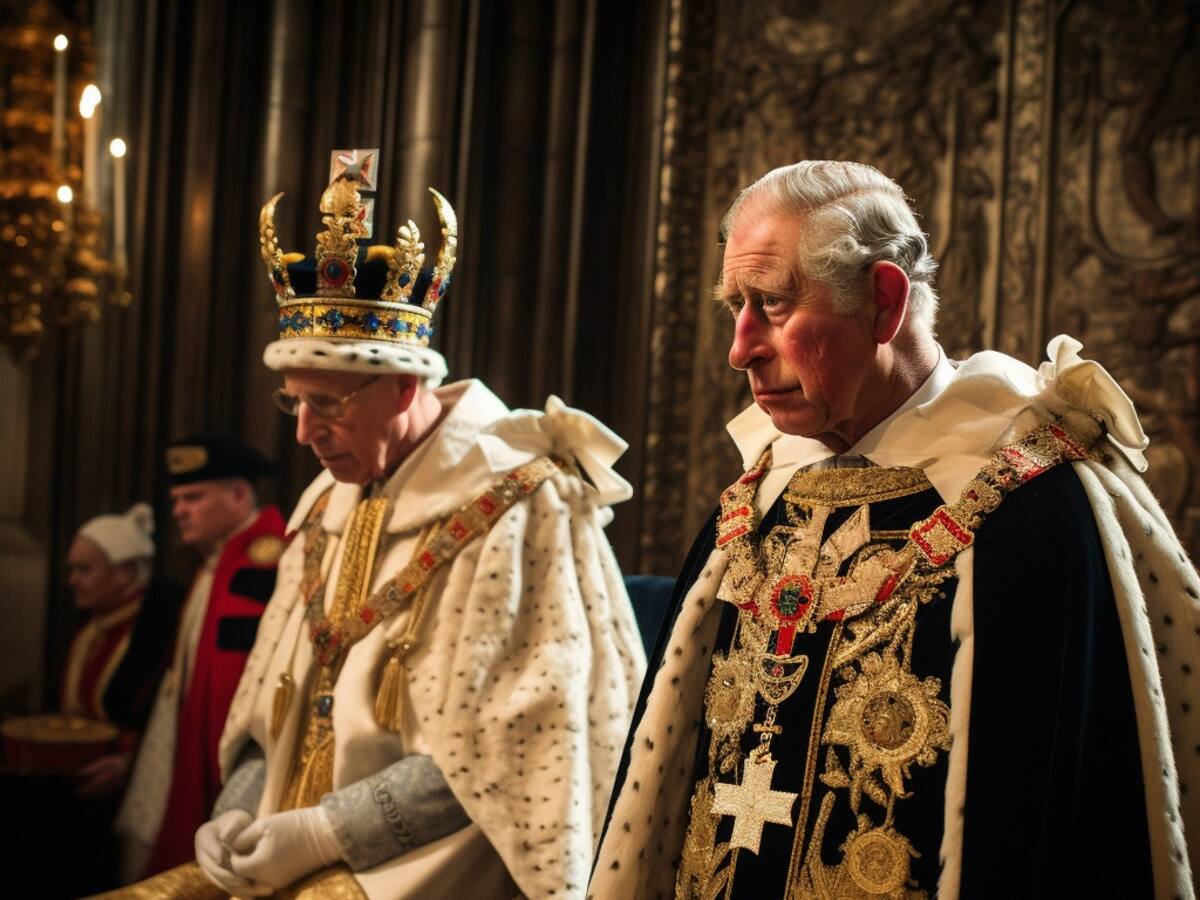 Así sería la coronación de Carlos lll según la Inteligencia artificial (FOTOS)
