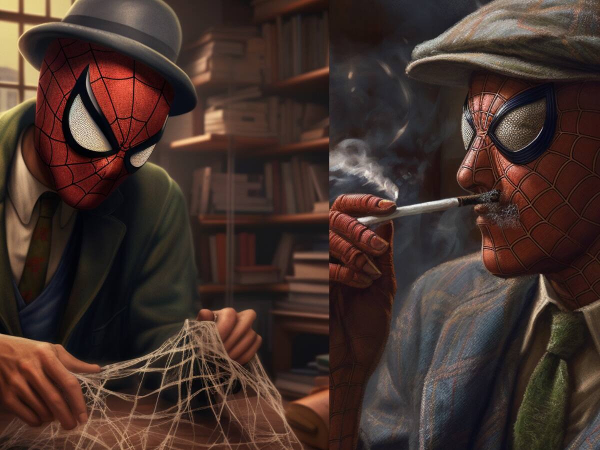 Así se vería Spiderman como Sherlock Holmes según una inteligencia artificial
