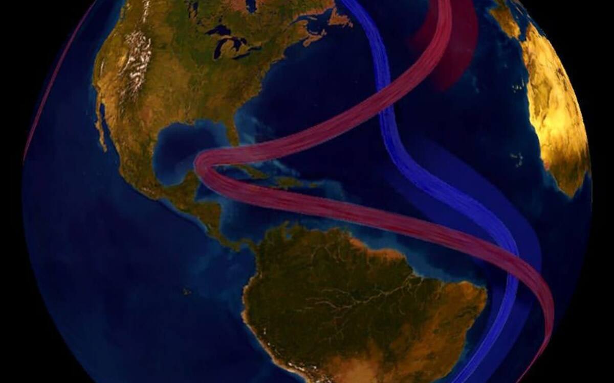 El colapso de la AMOC podría desencadenar cambios dramáticos en los patrones climáticos en todo el mundo. Fuente: National Oceanic and Atmospheric Administration (NOAA)