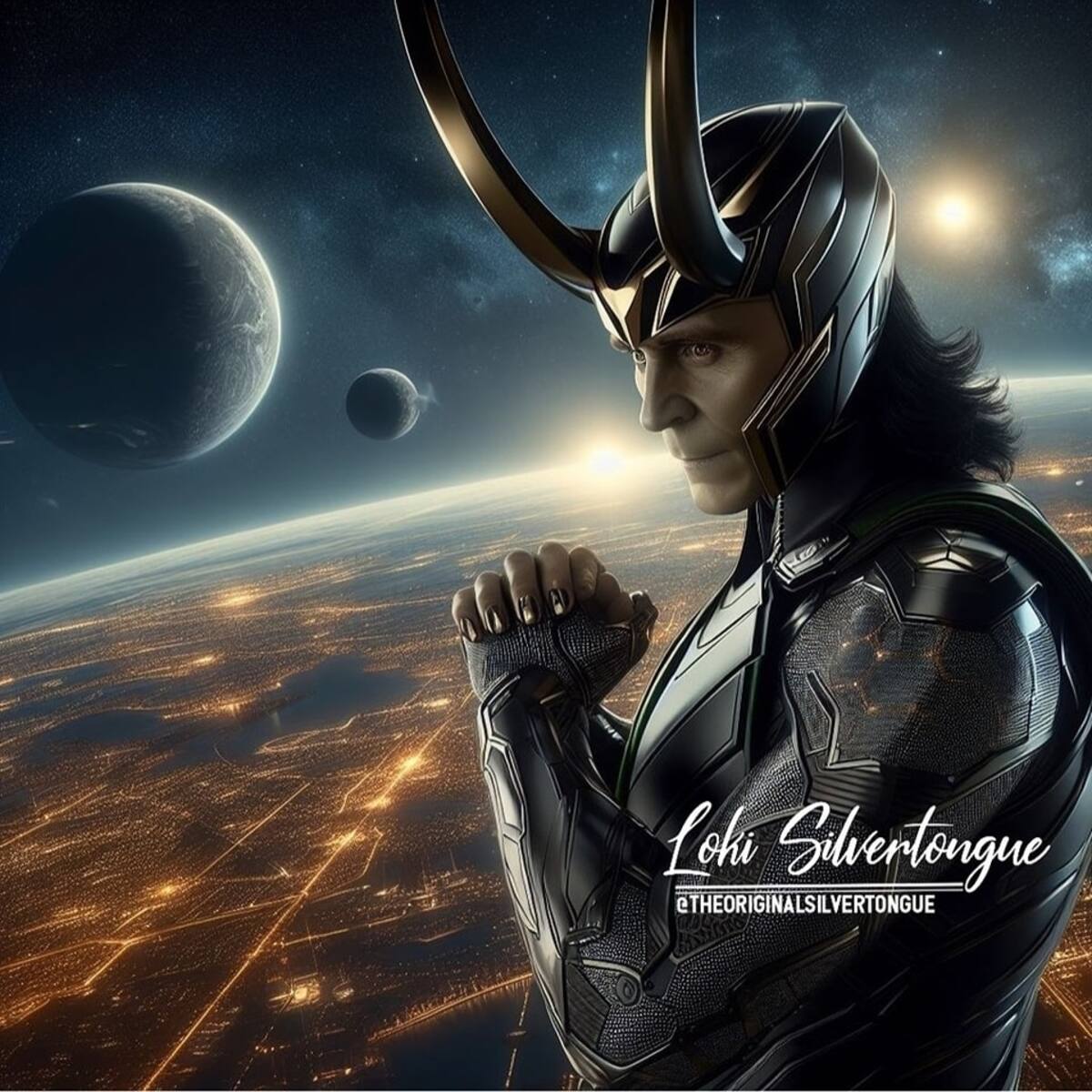 Loki en estilo cyberpunk se´gun una inteligencia artificial