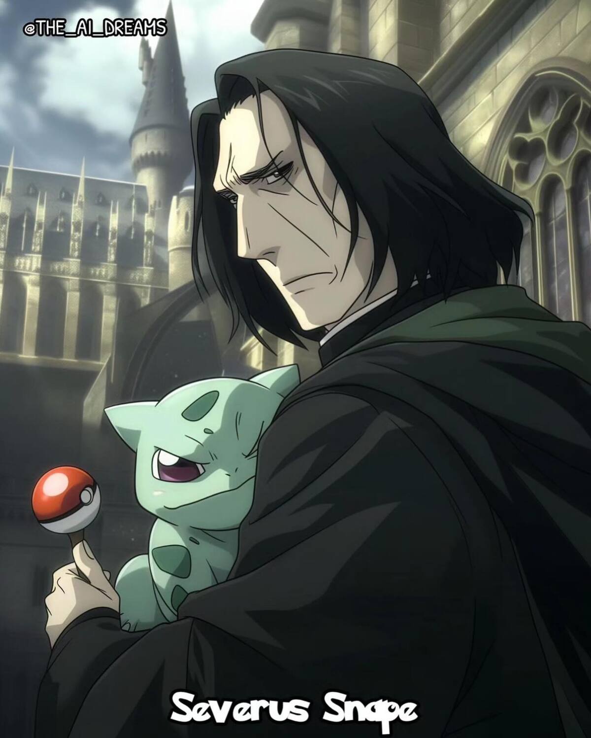 Snape de "Harry Potter" en el universo Pokemon segun una IA