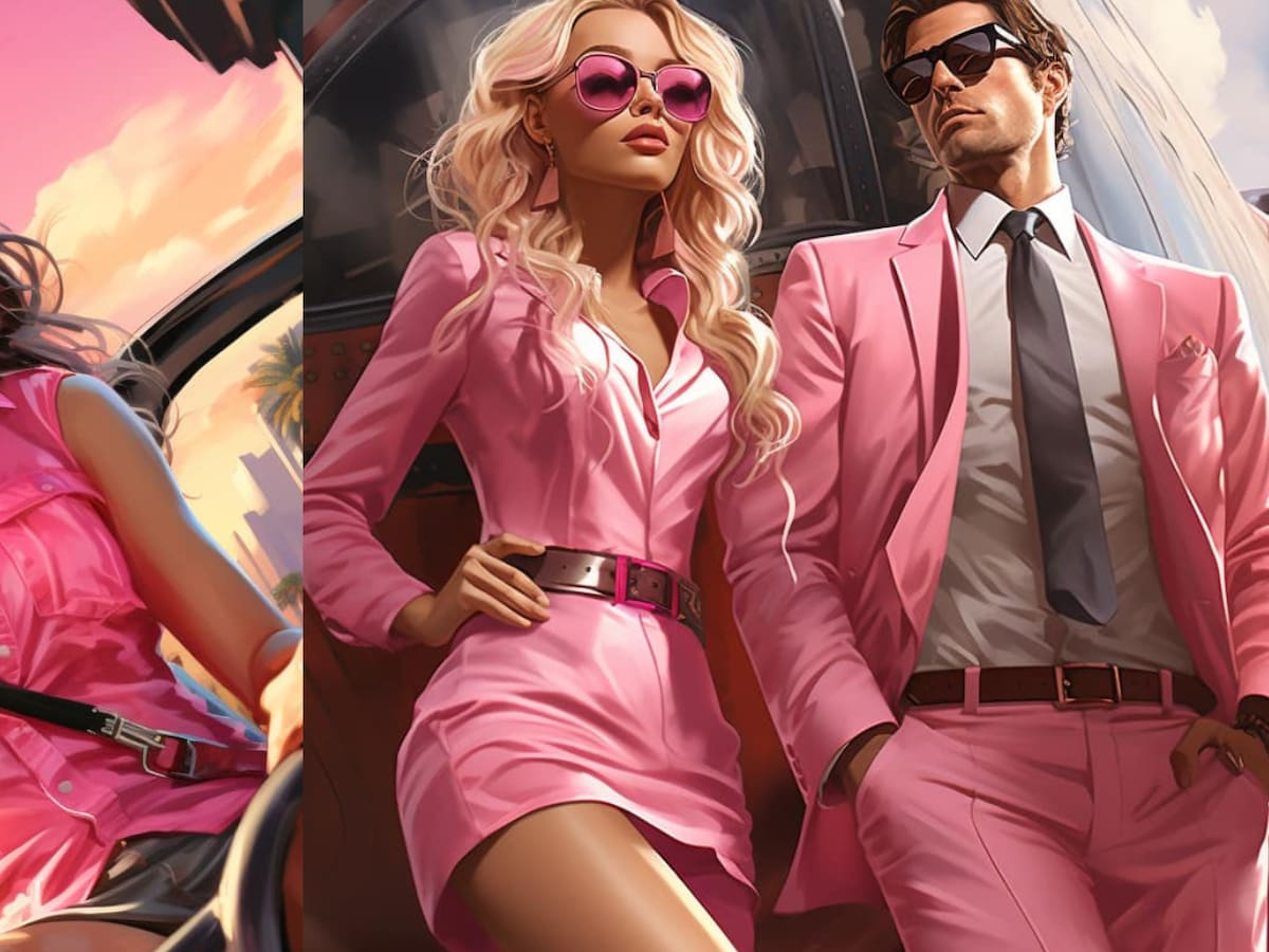 Así se vería Grand Theft Auto en el estilo de Barbie según una inteligencia artificial