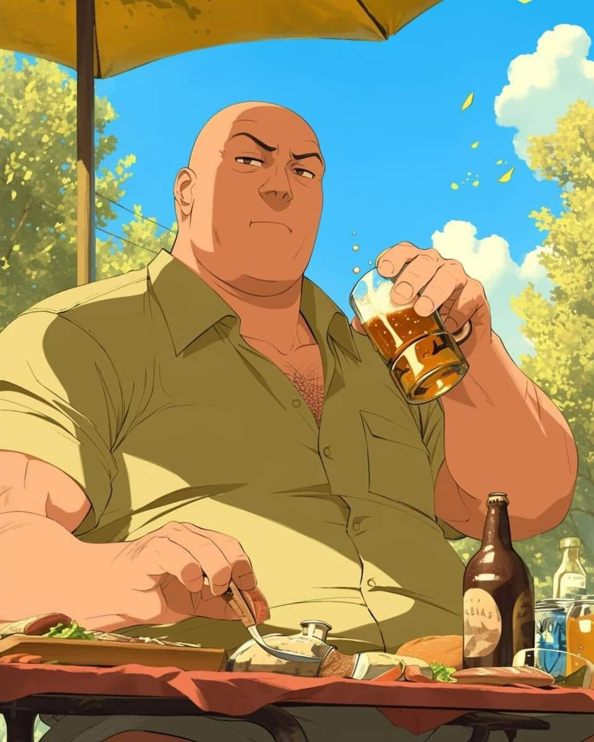 Hank en versión anime según una IA