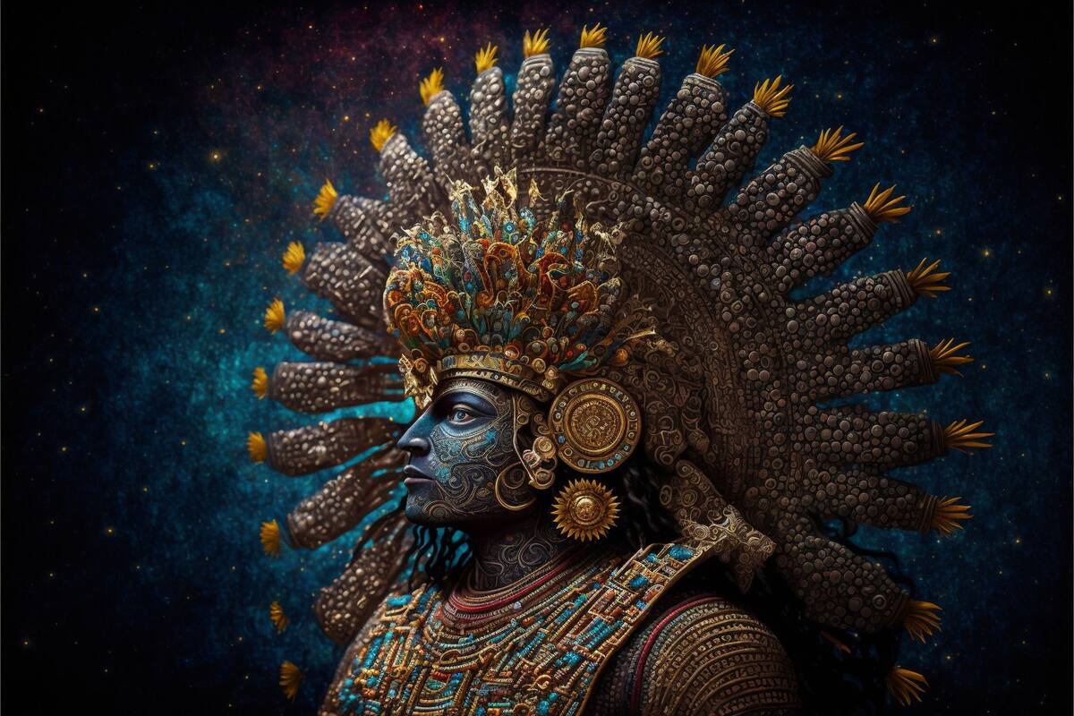 En la mitología mexica, es representado Es indudable que existen divergencias entre Xipetótec, Camaxtle, Mixcóatl y Tezcatlipoca Rojo entre las religiones mesoamericanas, si bien en la Cosmogonía Náhuatl.
