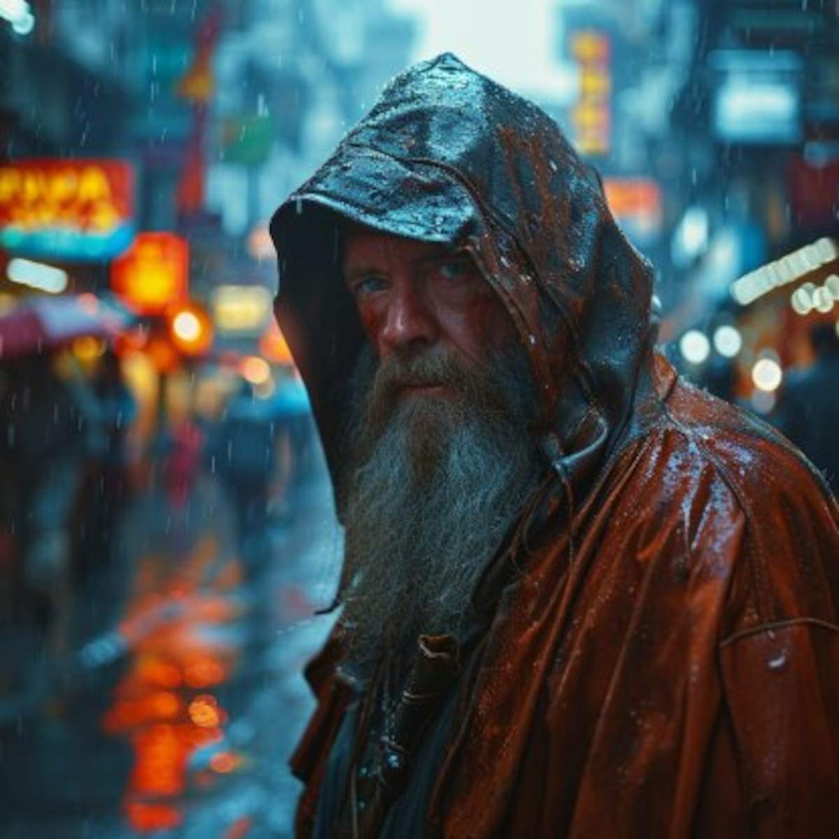 Gandalf: así se vería si fuera un hacker cyberpunk según la IA de Midjourney