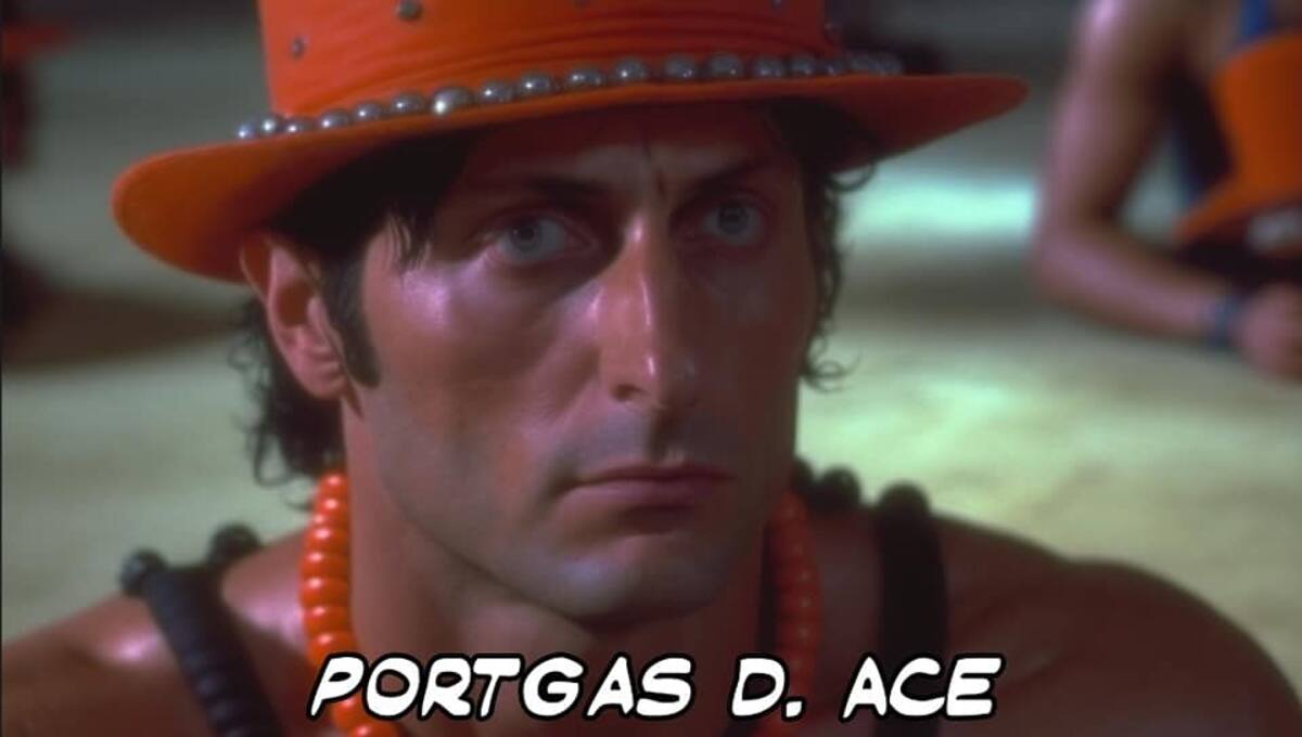 Descubre cómo una inteligencia artificial imagina a Portgas D. Ace en un live action de la década de los ochentas.