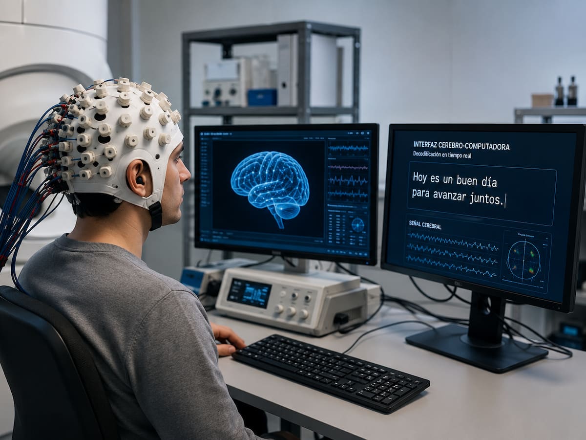 Un sistema no invasivo logra convertir señales cerebrales en texto escrito y acerca una nueva forma de comunicación para personas con parálisis