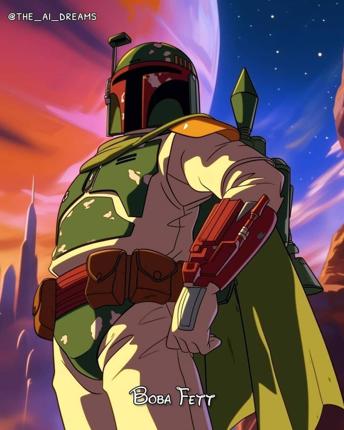 Boba Fett en versión Disney según una IA